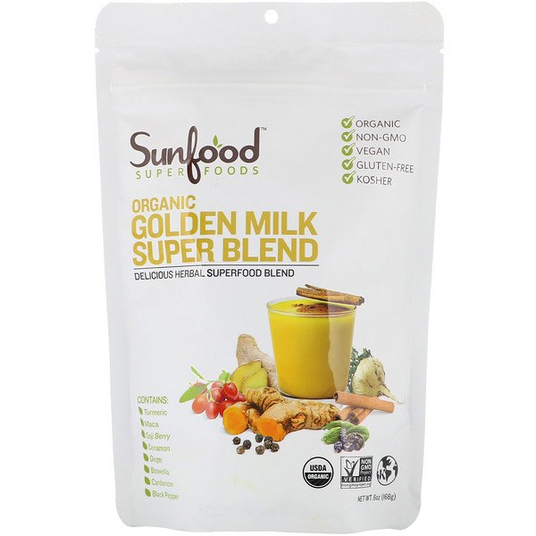 Mua Sunfood Organic Golden Milk Super Blend Powder 6 oz 168 g giảm giá rẻ Hà nội TPHCM