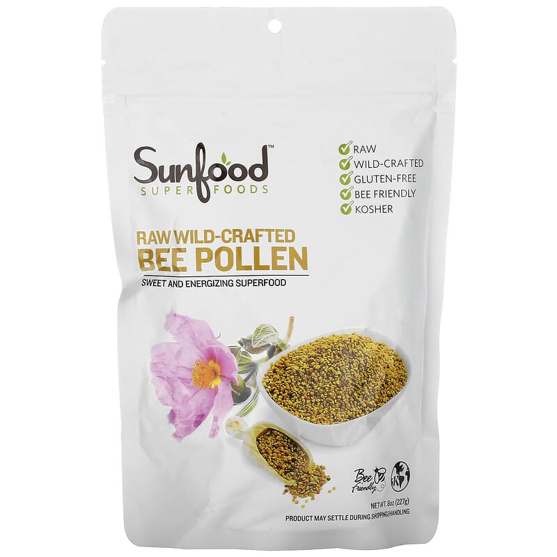Sunfood Raw Wild-Crafted Bee Pollen 8 oz (227 g) 3 Sunfood Raw Wild-Crafted Bee Pollen 8 oz (227 g) 803813101212