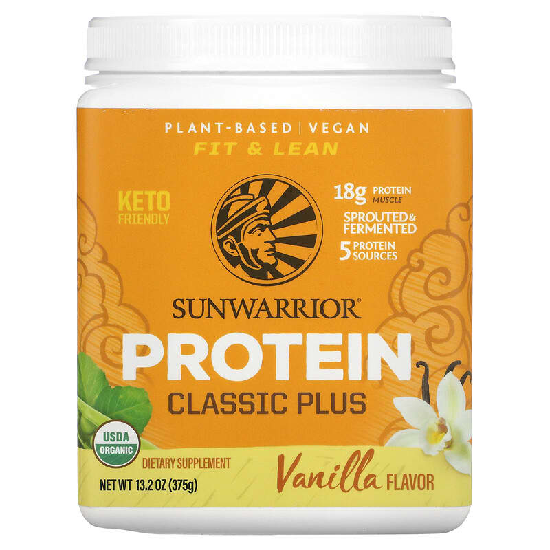 Sunwarrior Classic Plus Protein Plant Based Vanilla 13.2 oz (375 g) 3 Sunwarrior Classic Plus Protein Plant Based Vanilla 13.2 oz (375 g) 814784024202