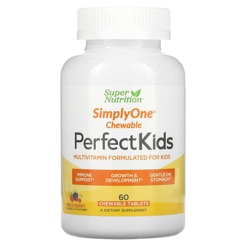 Super Nutrition Perfect Kids Complete Multivitamin Wild-Berry 60 Vegetarian Chewable Tablets 3 Super Nutrition Perfect Kids Complete Multivitamin Wild-Berry 60 Vegetarian Chewable Tablets 033739002359