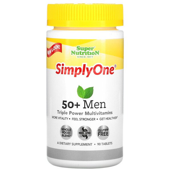 Super Nutrition SimplyOne Men’s 50+ Multivitamin with Supporting Herbs 90 Tablets 2 Mua Super Nutrition SimplyOne 50+ Men Triple Power Multivitamins 90 viên giảm giá rẻ Hà nội TPHCM