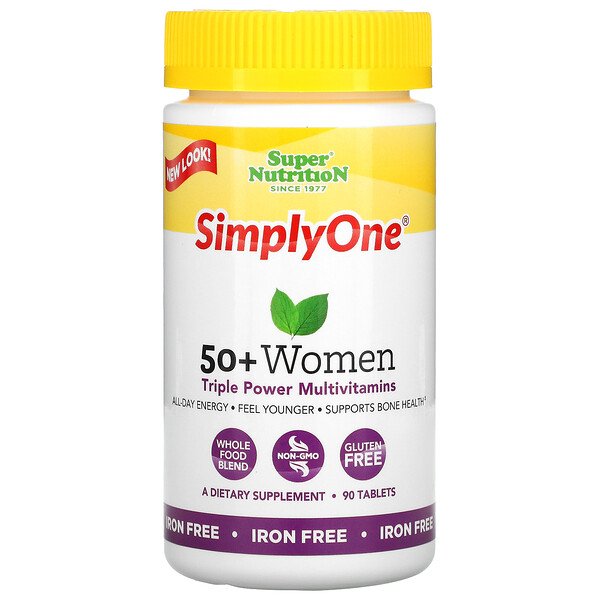 Mua Super Nutrition SimplyOne 50+ Women Triple Power Multivitamins Iron Free 90 viên giảm giá rẻ Hà nội TPHCM