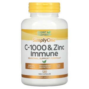Mua Super Nutrition SimplyOne C-1000 & Zinc Immune 120 Veg viên giảm giá rẻ Hà nội TPHCM