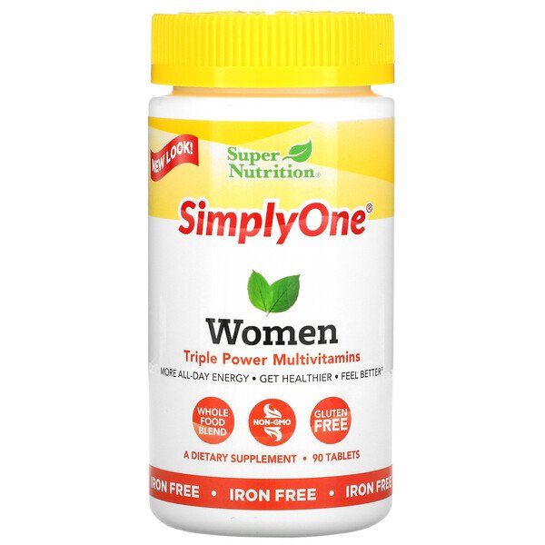 Mua Super Nutrition SimplyOne Women Triple Power Multivitamins Iron-Free 90 viên giảm giá rẻ Hà nội TPHCM