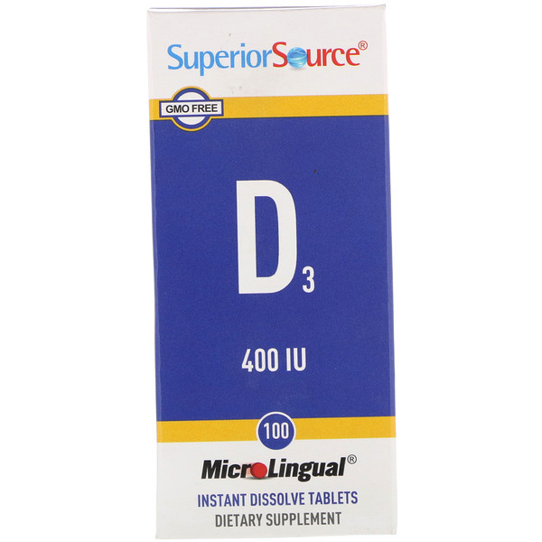 Superior Source D3 10 mcg (400 IU) 100 MicroLingual Instant Dissolve Tablets 1 Mua Superior Source D3 400 IU 100 MicroLingual Instant Dissolve viên giảm giá rẻ Hà nội TPHCM