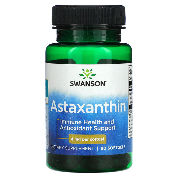 Swanson Astaxanthin 4 mg 60 Softgels 6 swanson astaxanthin 4 mg 60 softgels 109014