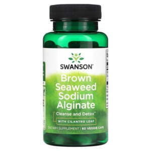 Swanson Brown Seaweed Sodium Alginate with Cilantro Leaf 60 Veggie Caps 087614115931