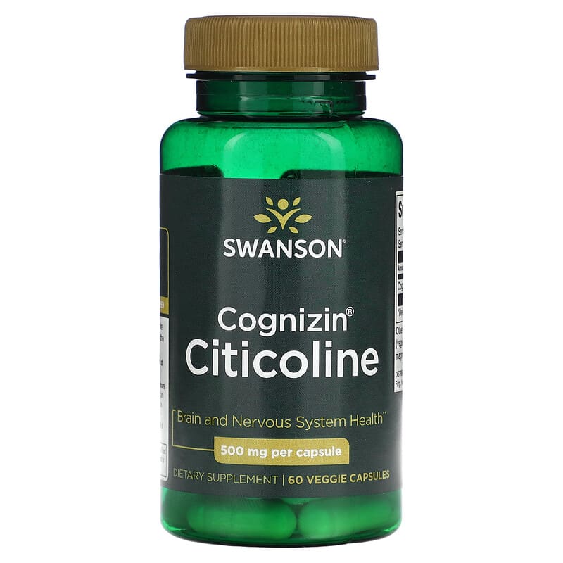 Swanson Cognizin Citicoline 500 mg 60 Veggie Capsules 3 Swanson Cognizin Citicoline 500 mg 60 Veggie Capsules 087614022468