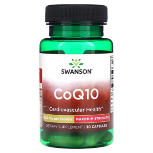 Swanson CoQ10 Maximum Strength 200 mg 30 Capsules 087614020341