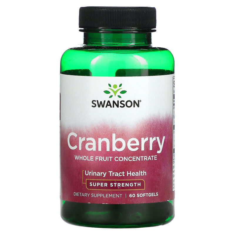 Swanson Cranberry Whole Fruit Concentrate Super Strength 60 Softgels 3 Swanson Cranberry Whole Fruit Concentrate Super Strength 60 Softgels 087614022598