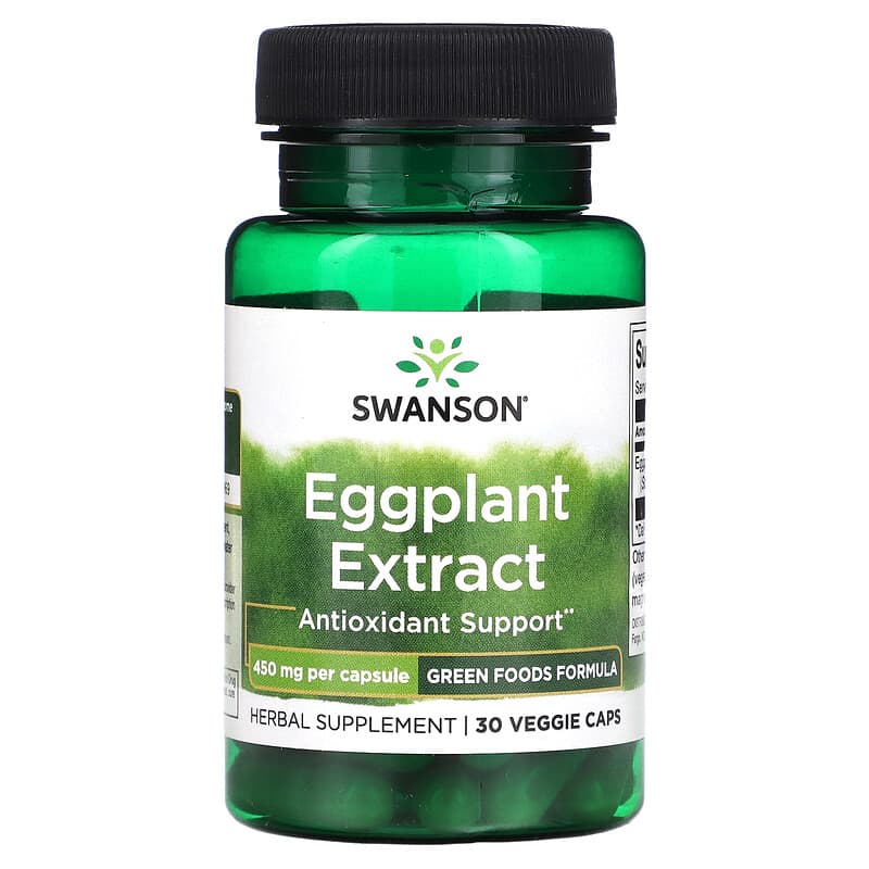 Swanson Eggplant Extract 450 mg 30 Veggie Caps 3 Swanson Eggplant Extract 450 mg 30 Veggie Caps 087614060514
