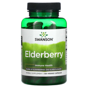 Swanson Elderberry Immune Health 120 Veggies Capsules 087614116730