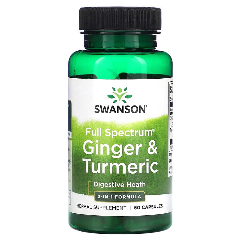 Swanson Full Spectrum Ginger & Turmeric 60 Capsules 3 Swanson Full Spectrum Ginger & Turmeric 60 Capsules 087614112862