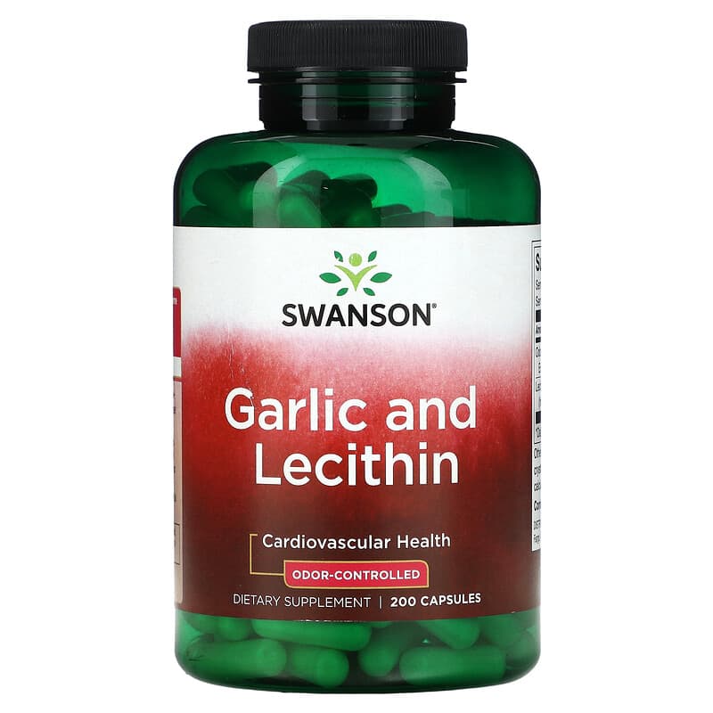 Swanson Garlic and Lecithin 200 Capsules 3 Swanson Garlic and Lecithin 200 Capsules 087614090122