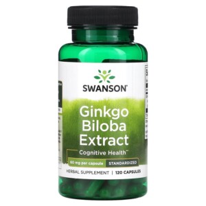 Swanson Ginkgo Biloba Extract 60 mg 120 Capsules 087614018928