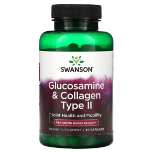 Swanson Glucosamine & Collagen Type II 90 Capsules 087614118062