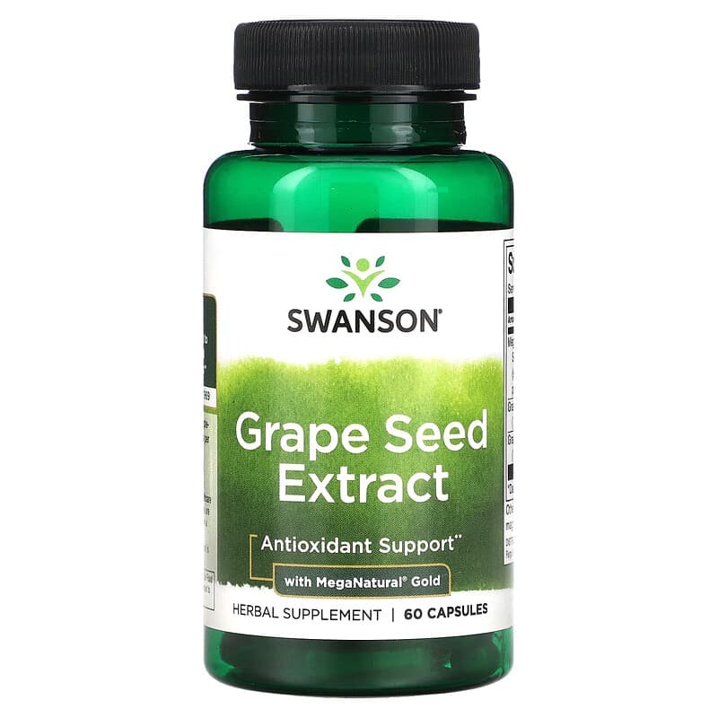 Swanson Grape Seed Extract with MegaNatural Gold 60 Capsules 3 Swanson Grape Seed Extract with MegaNatural Gold 60 Capsules 087614142913