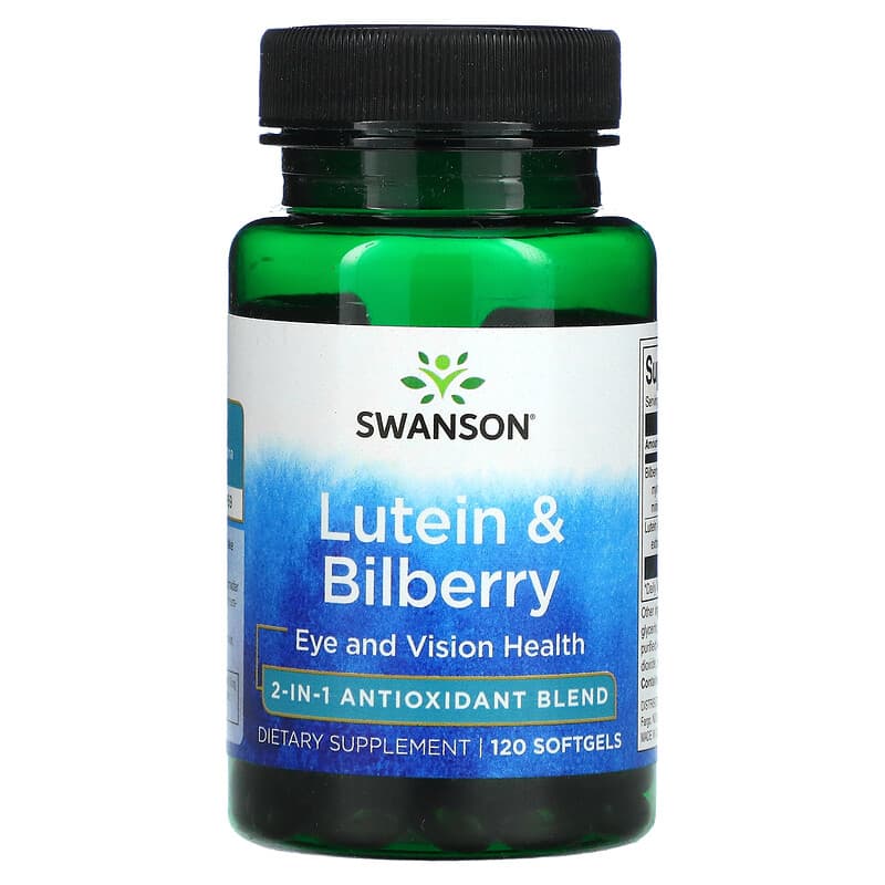 Swanson Lutein & Bilberry 120 Softgels 3 Swanson Lutein & Bilberry 120 Softgels 087614029900