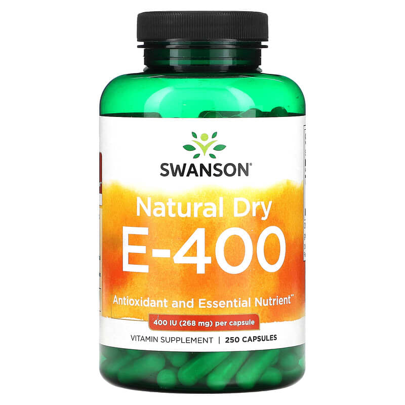 Swanson Natural Dry E-400 268 mg (400 IU) 250 Capsules 3 Swanson Natural Dry E-400 268 mg (400 IU) 250 Capsules 087614011325