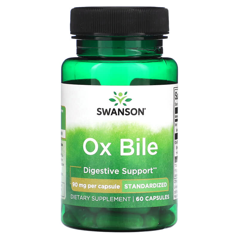 Swanson Ox Bile 90 mg 60 Capsules 3 Swanson Ox Bile 90 mg 60 Capsules 087614117553