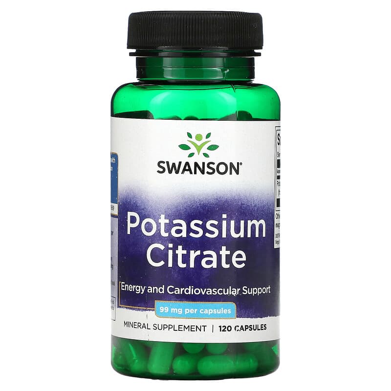 Swanson Potassium Citrate 99 mg 120 Capsules 3 Swanson Potassium Citrate 99 mg 120 Capsules 087614023953