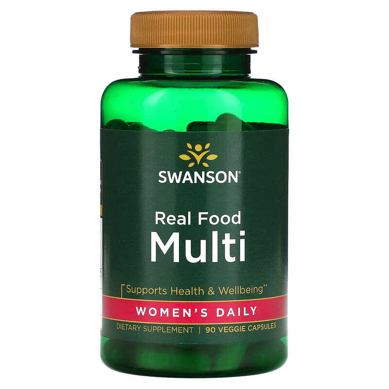 Swanson Real Food Multi Women's Daily 90 Veggie Capsules 3 Swanson Real Food Multi Women's Daily 90 Veggie Capsules 087614210377
