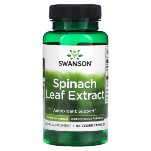 Swanson Spinach Leaf Extract 650 mg 60 Veggie Capsules 087614060873
