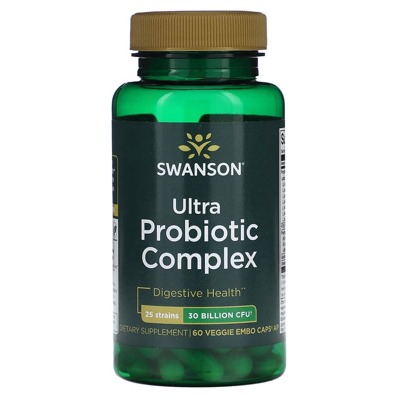 Swanson Ultra Probiotic Complex 30 Billion CFU 60 Veggie Embo Caps AP 3 Swanson Ultra Probiotic Complex 30 Billion CFU 60 Veggie Embo Caps AP 087614190440