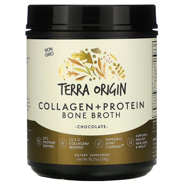 Mua Terra Origin Collagen +Protein Bone Broth Chocolate 18.27 oz 518 g giảm giá rẻ Hà nội TPHCM