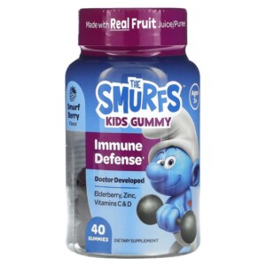 The Smurfs Kids Gummy Immune Defense Ages 3+ Smurf Berry 40 Gummies 850019556964