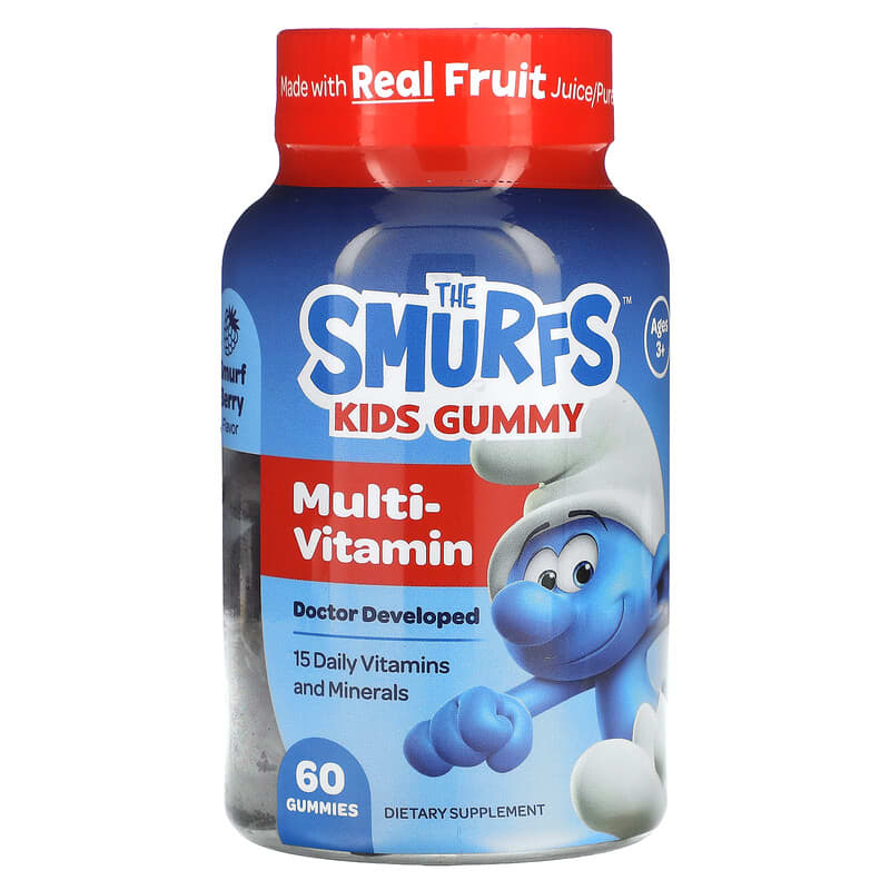 The Smurfs Kids Gummy Multi-Vitamin Ages 3+ Smurf Berry 60 Gummies 3 The Smurfs Kids Gummy Multi-Vitamin Ages 3+ Smurf Berry 60 Gummies 850019556940