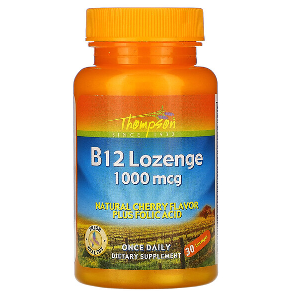 Mua Thompson B12 Lozenge Natural Cherry Flavor 1000 mcg 30 Lozenges giảm giá rẻ Hà nội TPHCM