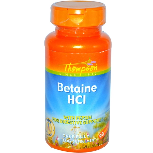 Thompson Betaine HCL 90 viên 3 thompson betaine hcl 90 tablets 13248