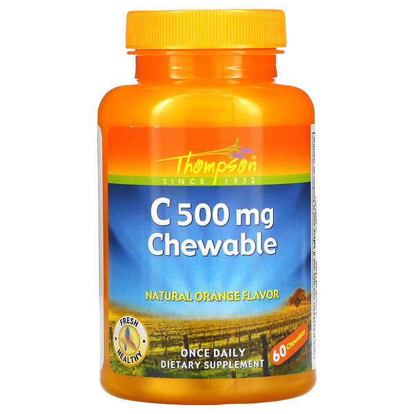 Mua Thompson C500 mg Chewable Natural Orange Flavor 60 viên nhai giảm giá rẻ Hà nội TPHCM
