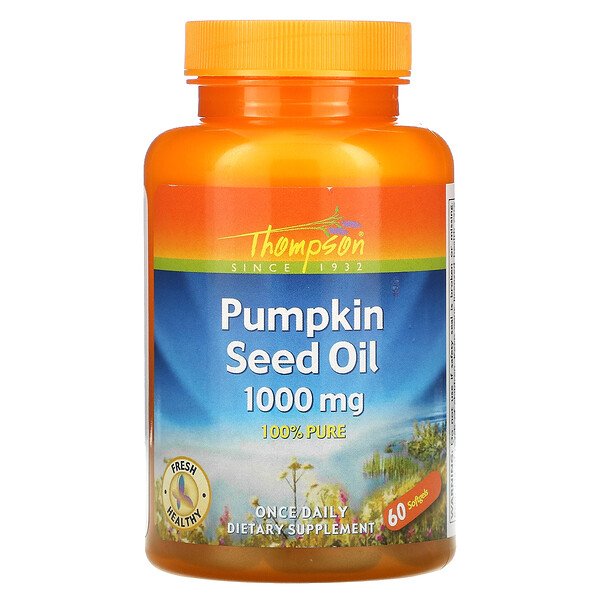 Thompson Pumpkin Seed Oil 1000 mg 60 Softgels 5 thompson pumpkin seed oil 1 000 mg 60 softgels 16112