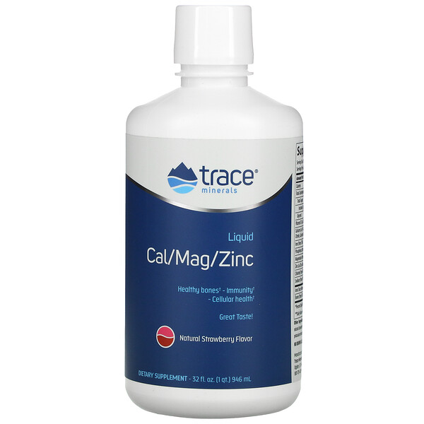 Mua Trace Minerals Research Liquid Cal/Mag/Zinc Natural Strawberry 32 oz 946 ml giảm giá rẻ Hà nội TPHCM