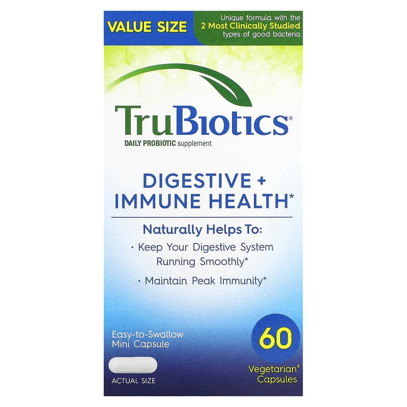 TruBiotics Digestive + Immune Health 60 Vegetarian Capsules 3 TruBiotics Digestive + Immune Health 60 Vegetarian Capsules 852870004158