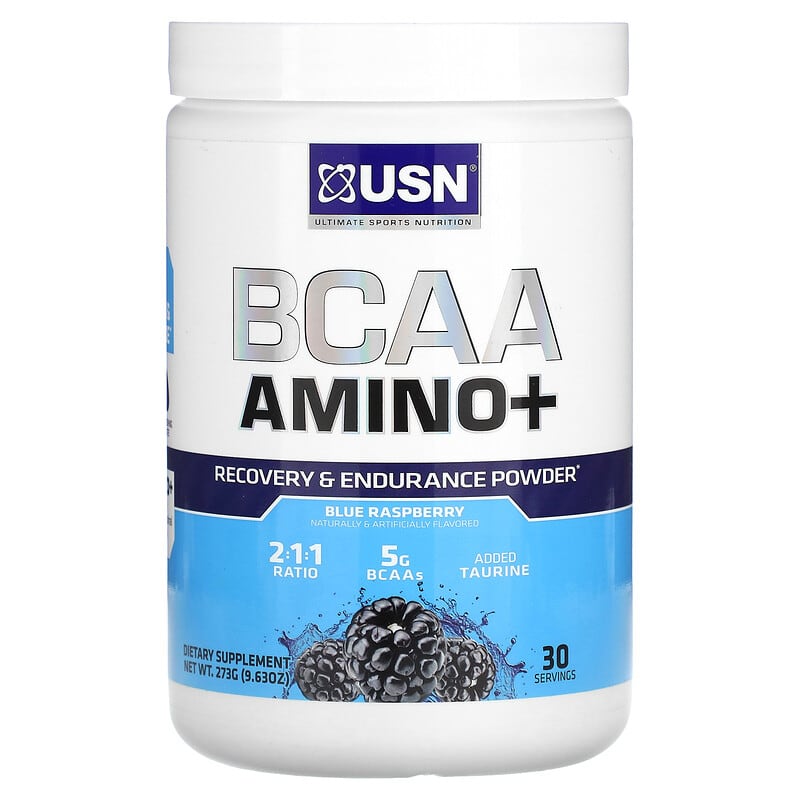 USN BCAA Amino+ Recovery & Endurance Powder Blue Raspberry 9.63 oz (273 g) 3 USN BCAA Amino+ Recovery & Endurance Powder Blue Raspberry 9.63 oz (273 g) 6009544945079