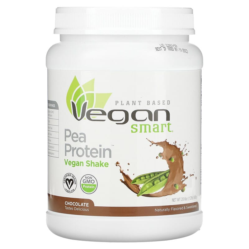 VeganSmart Pea Protein Vegan Shake Chocolate 1.2 lb (585 g) 3 VeganSmart Pea Protein Vegan Shake Chocolate 1.2 lb (585 g) 079911026089