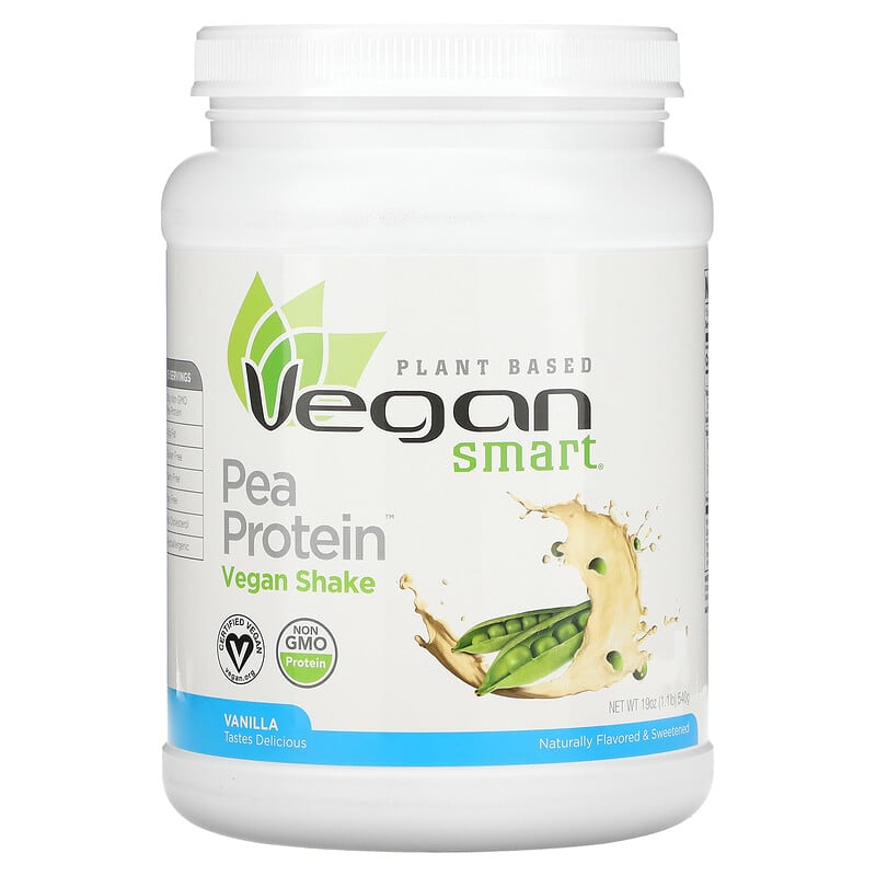 VeganSmart Pea Protein Vegan Shake Vanilla 1.1 lb (540 g) 3 VeganSmart Pea Protein Vegan Shake Vanilla 1.1 lb (540 g) 079911026058