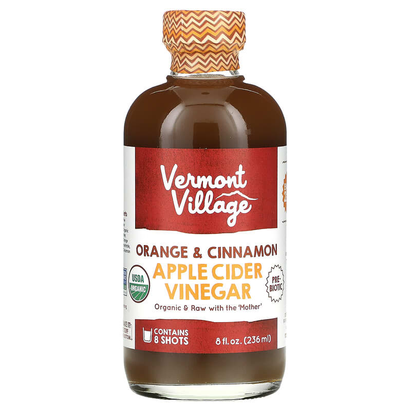 Vermont Village Apple Cider Vinegar Orange & Cinnamon 8 fl oz (236 ml) 3 Vermont Village Apple Cider Vinegar Orange & Cinnamon 8 fl oz (236 ml) 084648000066