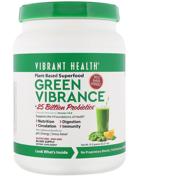 Vibrant Health Green Vibrance +25 Billion Probiotics Version 18.0 32.21 oz (913 g) 3 vibrant health green vibrance 25 billion probiotics version 18 0 32 21 oz 913 g 39817