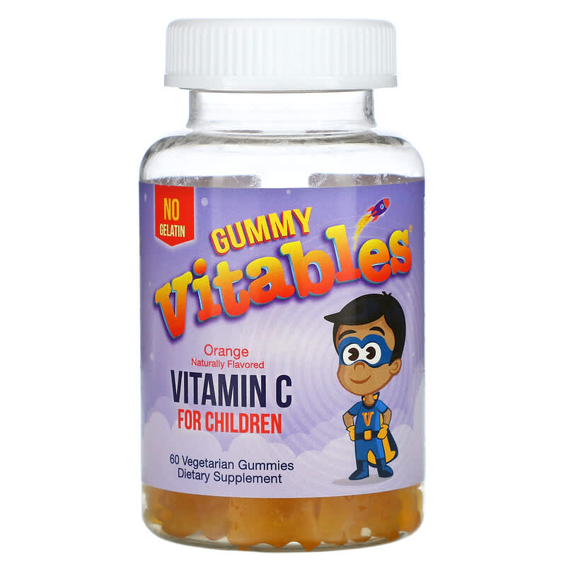 Vitables Gummy Vitamin C For Children No Gelatin Orange 60 Vegetarian Gummies 3 Vitables Gummy Vitamin C For Children No Gelatin Orange 60 Vegetarian Gummies 898220014446