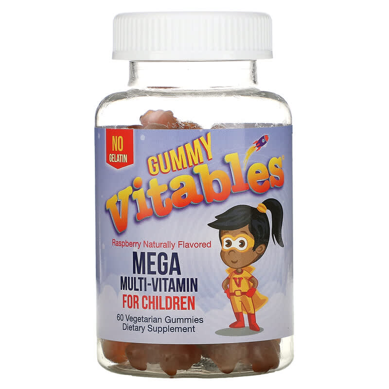 Vitables Vitables Gummy Mega Multivitamin For Children Gelatin Free Raspberry Flavor 60 Vegetarian Gummies 3 vitables vitables gummy mega multivitamin for children gelatin free raspberry flavor 60 vegetarian gummies 95744