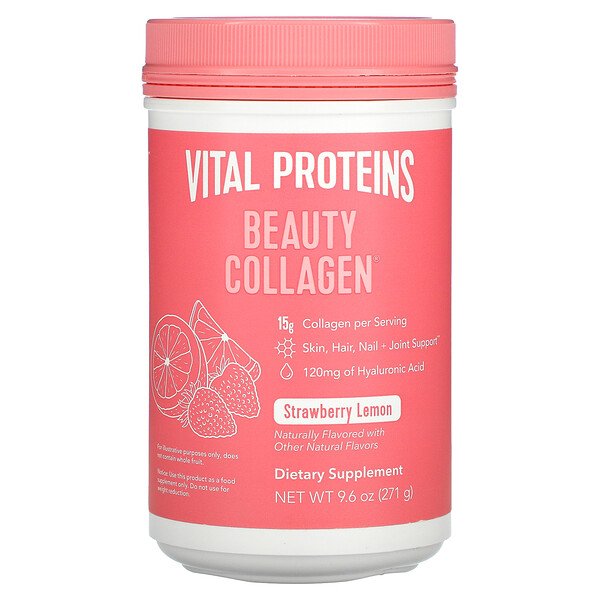 Vital Proteins Beauty Collagen Strawberry Lemon 9.6 oz (271 g) 3 vital proteins beauty collagen strawberry lemon 9 6 oz 271 g 81735