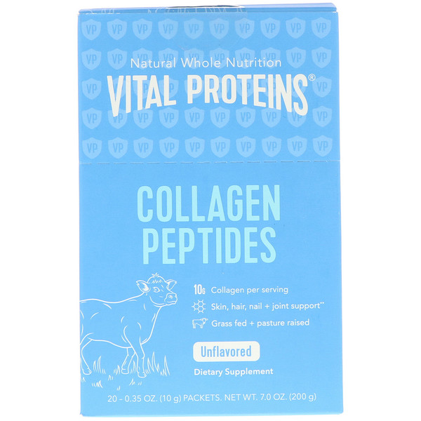 Vital Proteins Collagen Peptides Unflavored 20 Packets 0.35 oz (10 g) Each 3 vital proteins collagen peptides unflavored 20 packets 0 35 oz 10 g each 71367