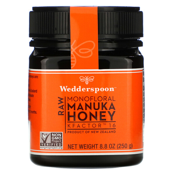 Wedderspoon Raw Monofloral Manuka Honey KFactor 16 8.8 oz (250 g) 3 wedderspoon raw monofloral manuka honey kfactor 16 8 8 oz 250 g 77457