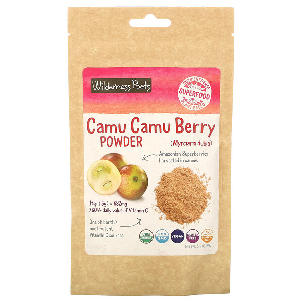 Wilderness Poets LLC Organic Camu Camu Berry Powder 3.5 oz (99 g) 1 Mua Wilderness Poets Camu Camu Berry Powder 3.5 oz 99 g giảm giá rẻ Hà nội TPHCM