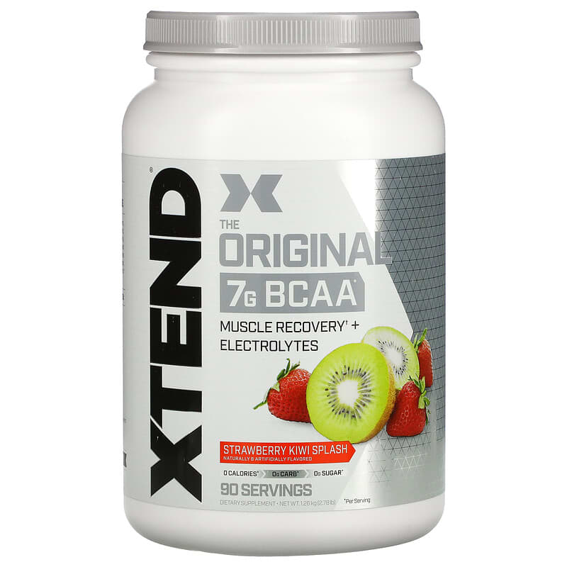 Xtend The Original 7G BCAA Strawberry Kiwi Splash 2.78 lb (1.26 kg) 6 xtend the original 7g bcaa strawberry kiwi splash 2 78 lb 1 26 kg 59425