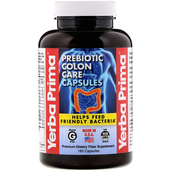 Yerba Prima Prebiotic Colon Care 180 viên 3 yerba prima prebiotic colon care 180 capsules 4898